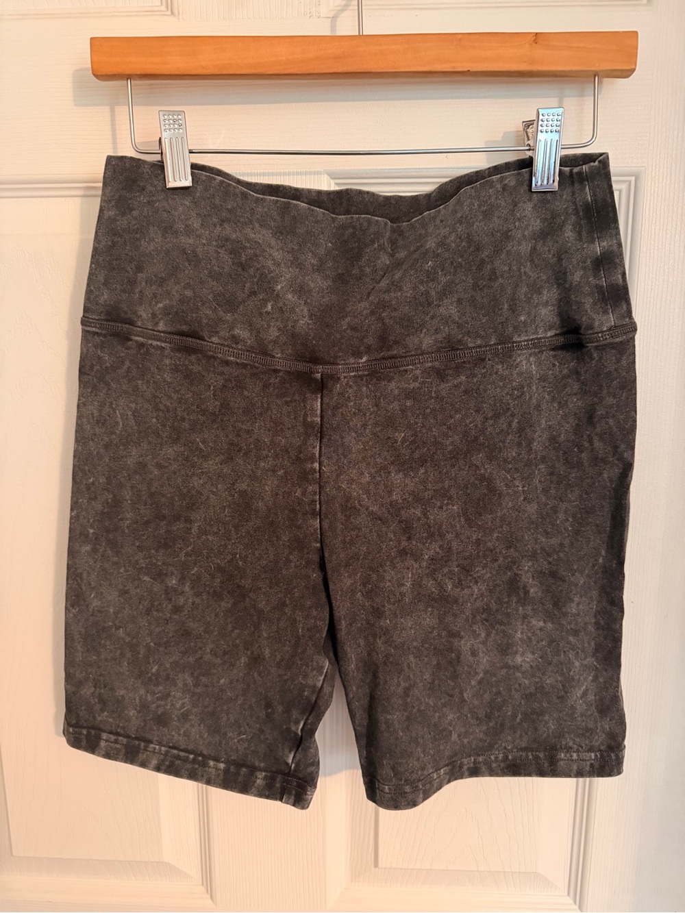 aerie Mineral Wash Charcoal High-Rise Bike Shorts